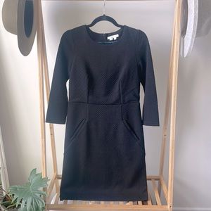 Boden Agnes Jacquard dress, black, US size 6L